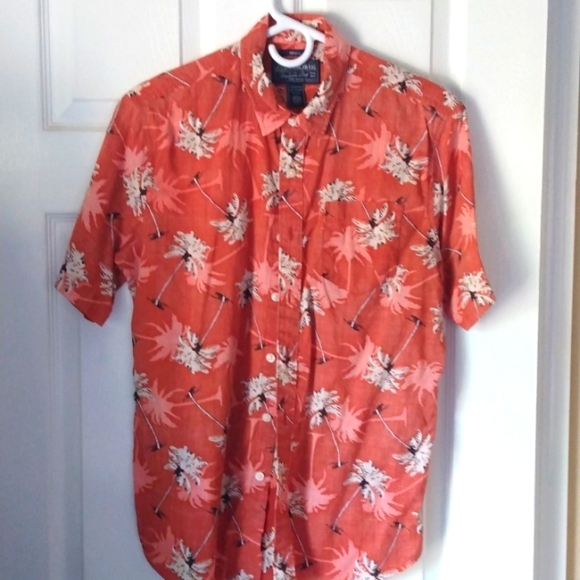 American Rag Other - American Rag Men's size SMALL Palm Tree Print Short-Sleeve Button-Down